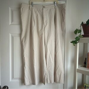 Cider cream linen high waisted trouser pants 3x